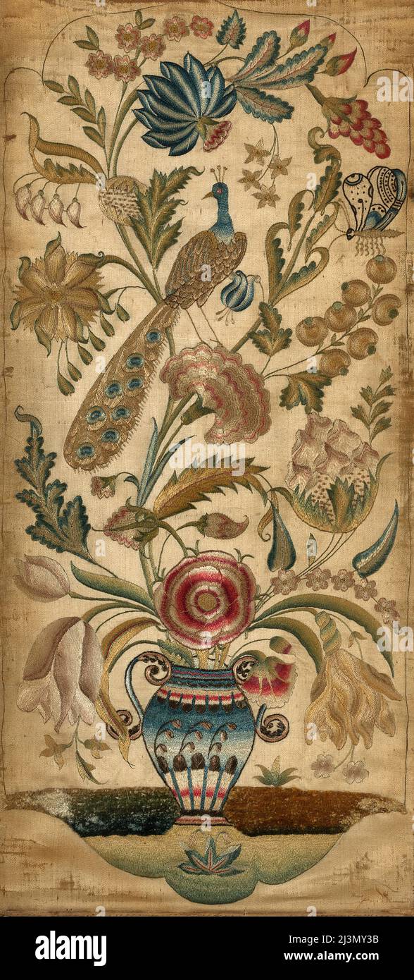 Tafel (für eine Wandleuchte), England, 18.. Jahrhundert. Detail aus einem größeren Kunstwerk. Stockfoto