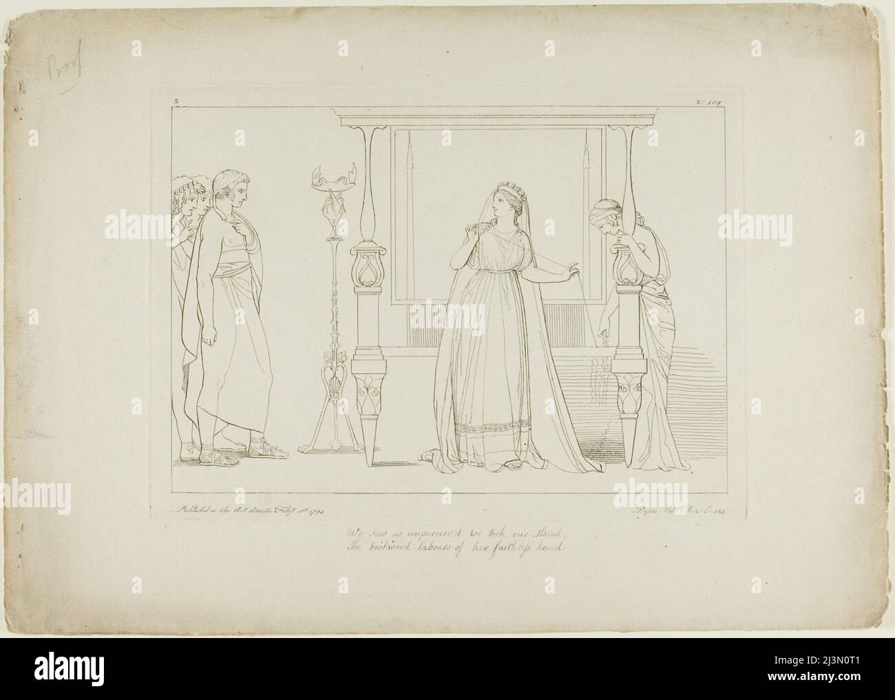 Illustration zur Odyssee des Papstes, 1793. Stockfoto