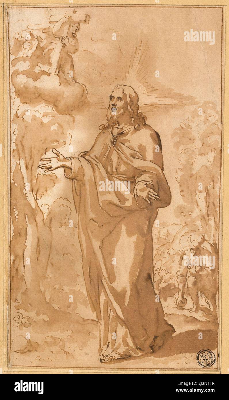 Christus in der Wildnis, n.d. Stockfoto