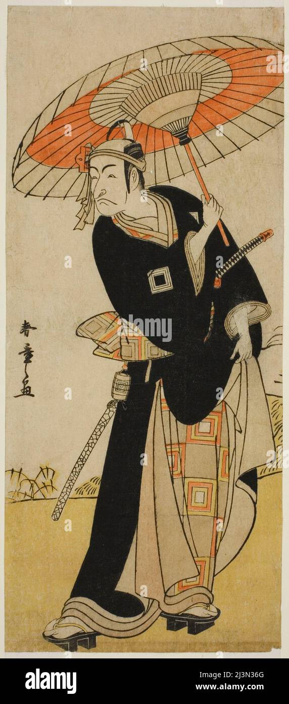 Der Schauspieler Ichikawa Danjuro V als Hanakawado no Sukeroku im Theaterstück Nanakusa Yosooi Soga, aufgeführt im Nakamura Theater im fünften Monat, 1782, Japan, c.. 1782. Stockfoto