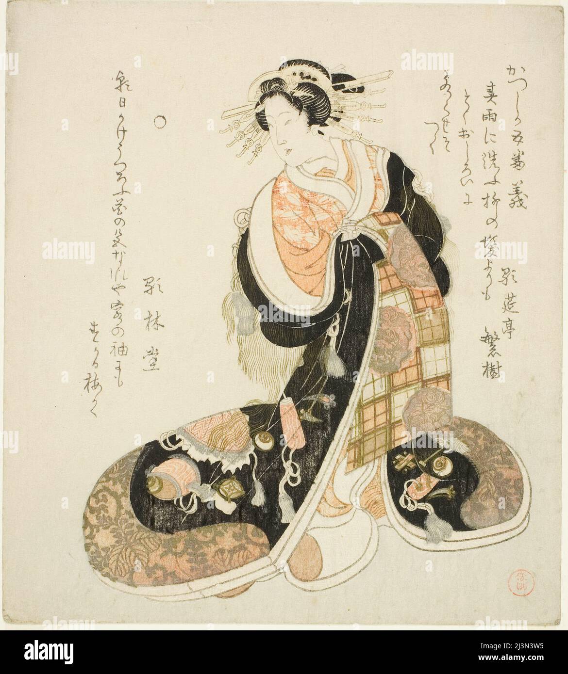 Rechtschaffenheit (Gi), aus der Serie "fünf Entwürfe für den Katsushika Poetry Circle (Katsushika goban)", Japan, Anfang 1810s. Stockfoto