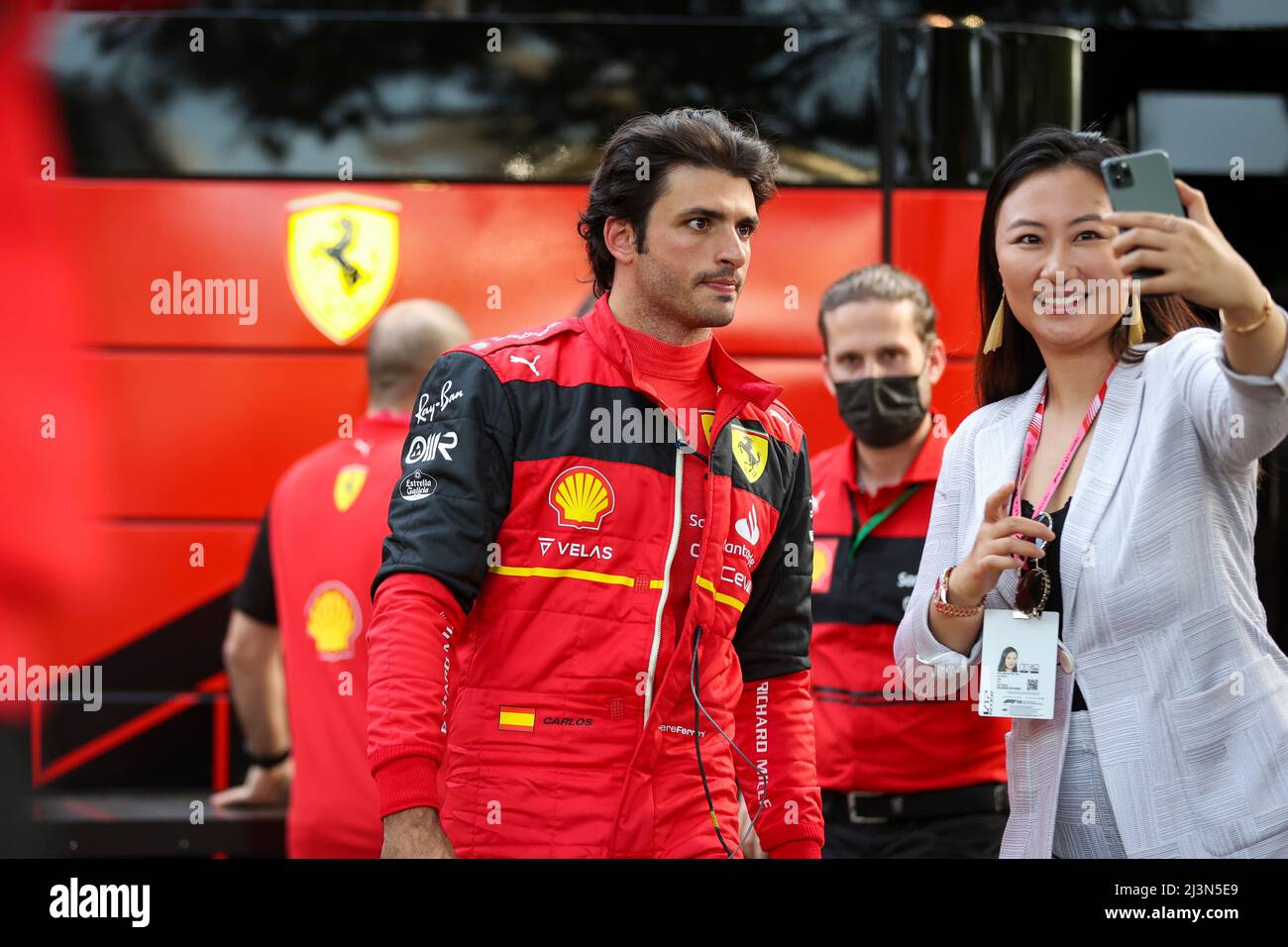 Melbourne, Australien. 8. April 2022. #55 Carlos Sainz (ESP, Scuderia Ferrari), F1 Grand Prix von Australien auf dem Melbourne Grand Prix Circuit am 8. April 2022 in Melbourne, Australien. (Foto von HIGH TWO) Quelle: dpa/Alamy Live News Stockfoto