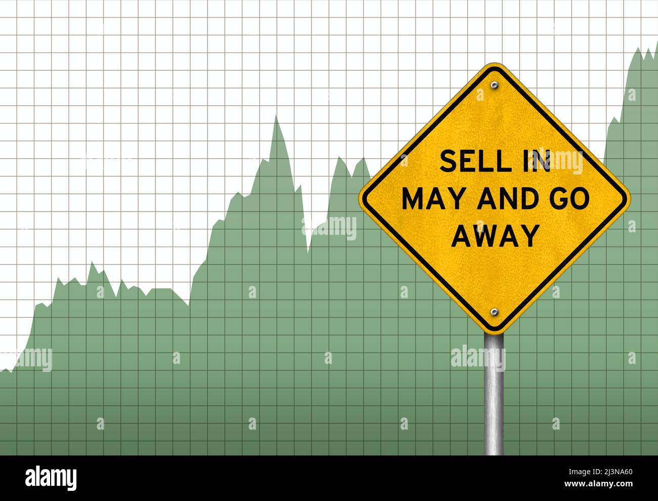 Verkaufen im Mai und gehen weg - Börse Stockfoto
