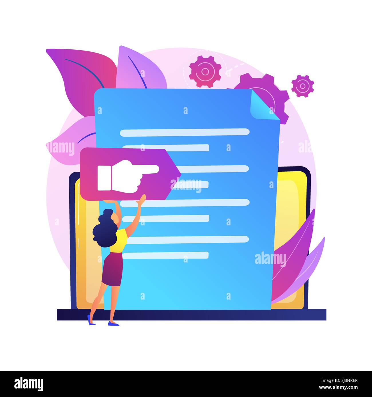 Vision und Umfang Dokument abstrakte Konzept Vektor Illustration. Vision Statement, Umfang Dokument, Hauptplan, Projektmanagement, Software Business ana Stock Vektor