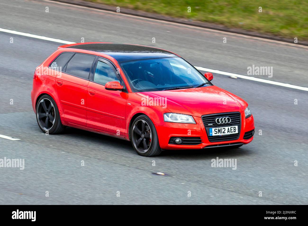 2012 Audi A3 Sportback TDI Quattro S Line Special Edition 1968cc Diesel in Rot Stockfoto