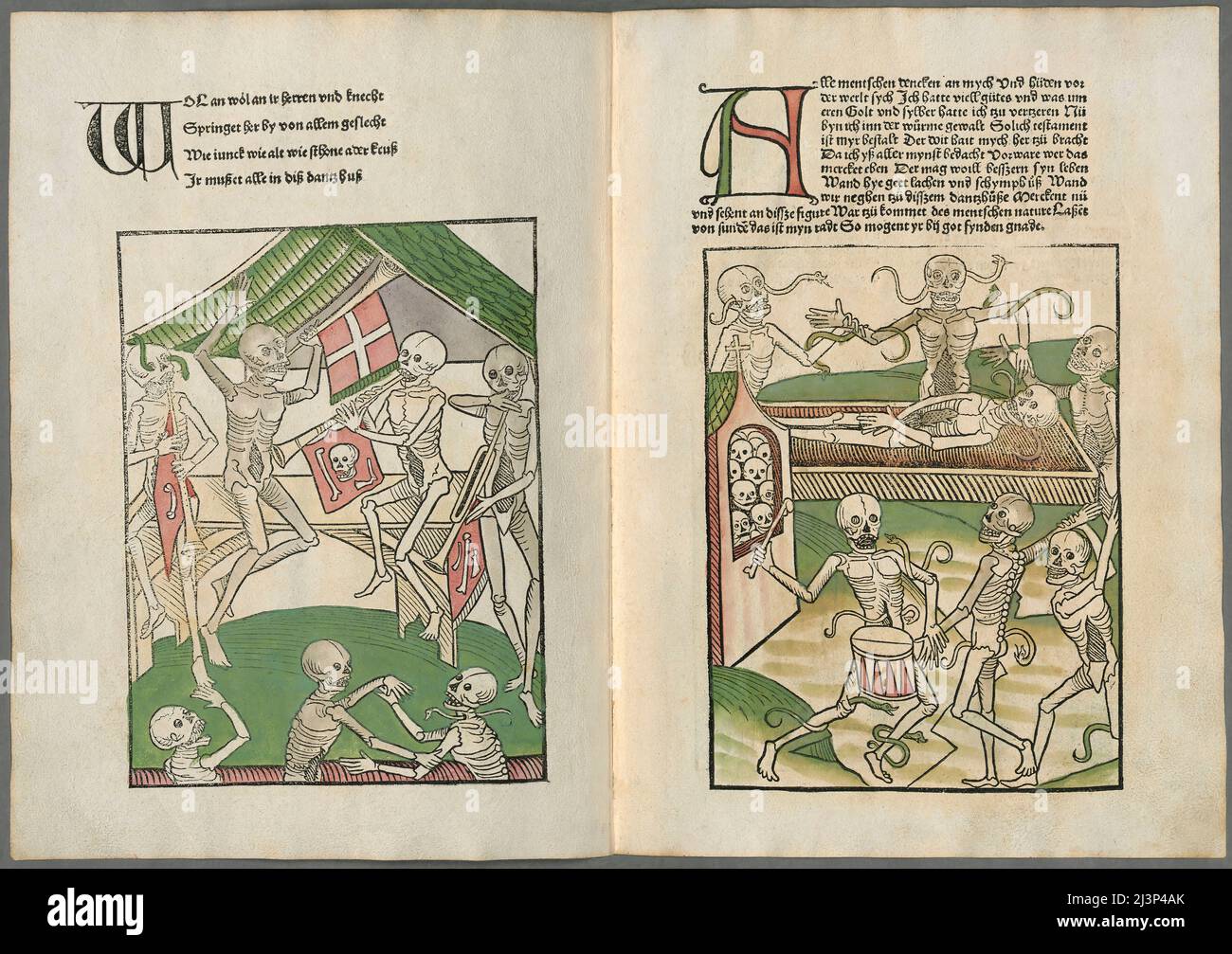 Die mittelrheinische Totentanz, Totentanz, herausgegeben von Heinrich Knoblochtzer, c. 1450 Stockfoto