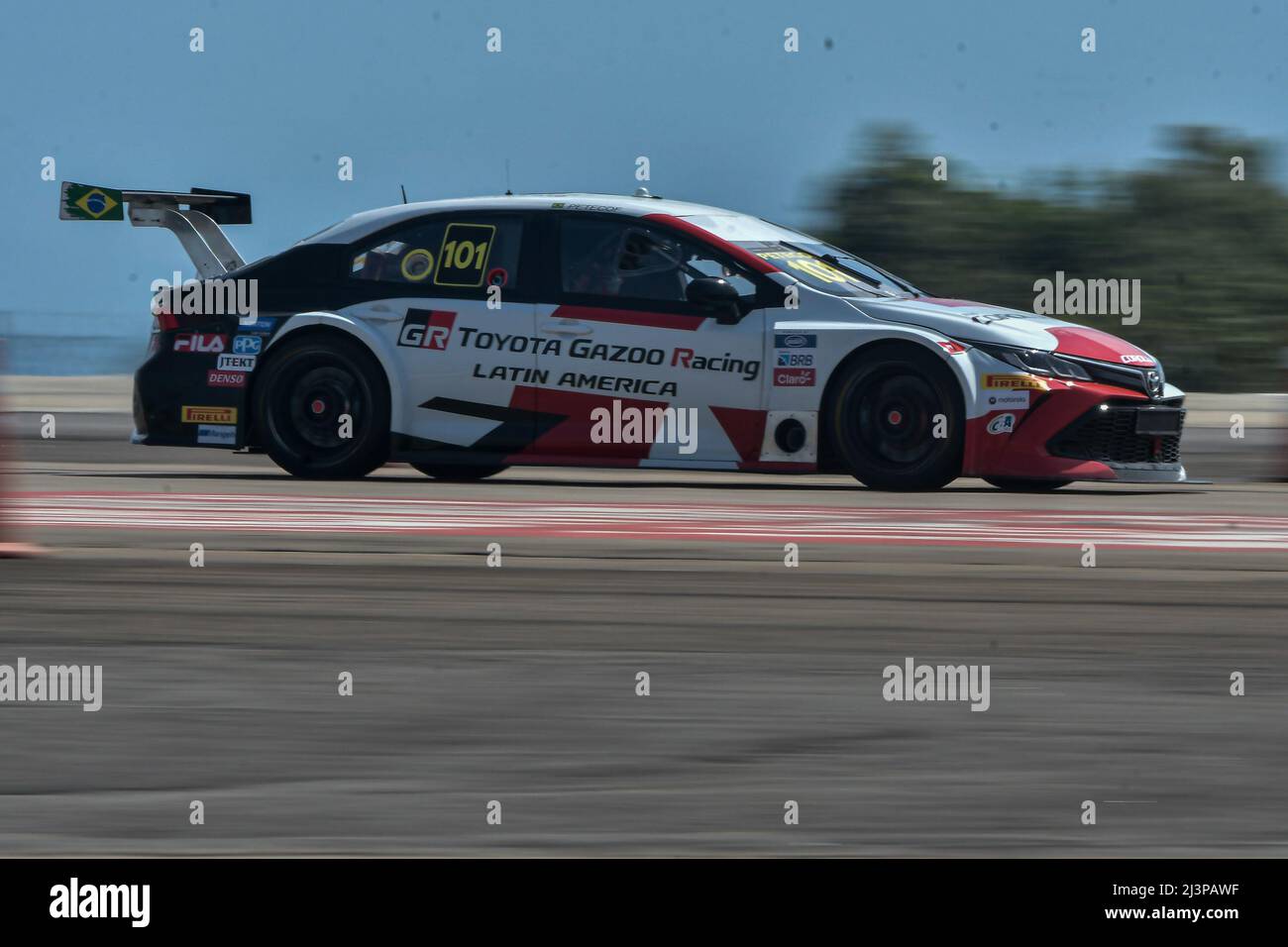 Rio De Janeiro, Brasilien. 09. April 2022. RJ - Rio de Janeiro - 04/09/2022 - STOCK CAR 2022, RIO DE JANEIRO ETAPPENTRAINING - Fahrer Gianluca Petecoof beim Training für den Galeao Grand Prix auf der Caca-Xeno-Strecke, die auf dem RioGaleao Tom Jobim International Airport auf der Stockcar-Saison 2022-Rennstrecke montiert wurde. Foto: Thiago Ribeiro/AGIF/Sipa USA Quelle: SIPA USA/Alamy Live News Stockfoto