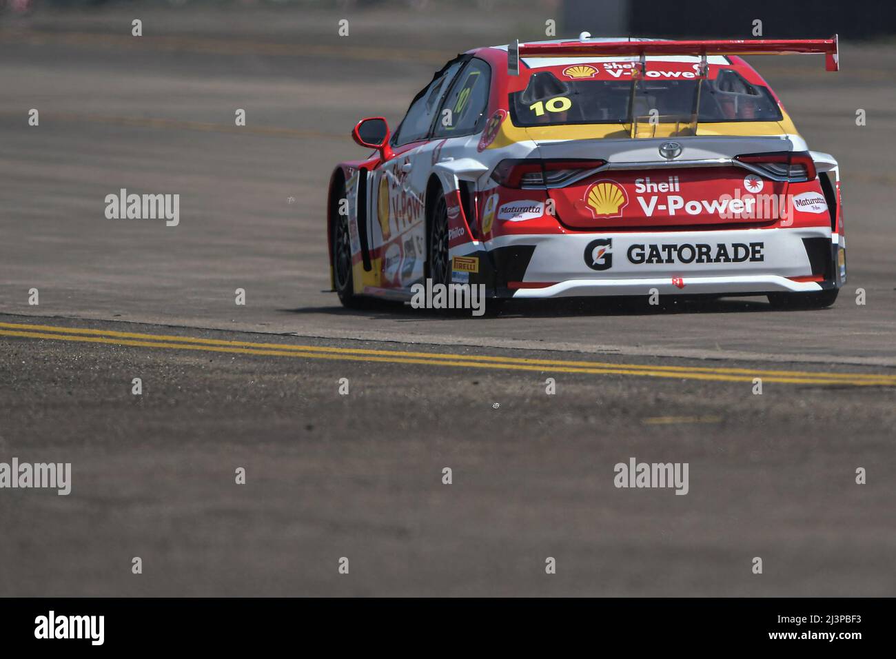 Rio De Janeiro, Brasilien. 09. April 2022. RJ - Rio de Janeiro - 04/09/2022 - STOCK CAR 2022, RIO DE JANEIRO ETAPPENTRAINING - Fahrer Ricardo Zonta beim Training für den Galeao Grand Prix auf der Caca-Xeno-Strecke, die auf dem RioGaleao Tom Jobim International Airport auf der Stockcar-Saison 2022-Rennstrecke aufgebaut wurde. Foto: Thiago Ribeiro/AGIF/Sipa USA Quelle: SIPA USA/Alamy Live News Stockfoto