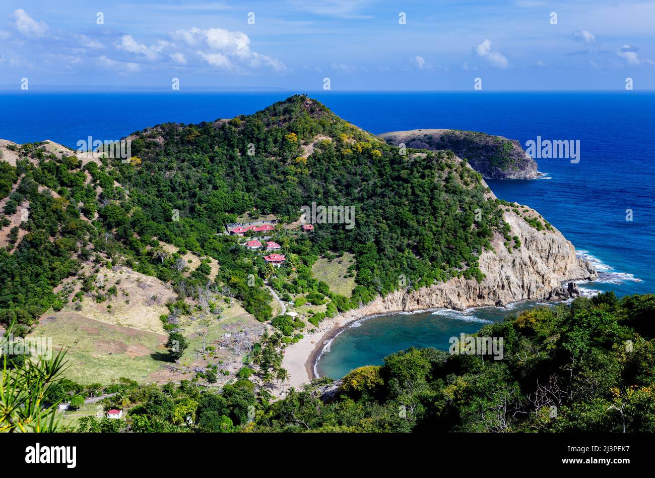 Anse Figuier, Terre-de-Haut, Iles des Saintes, Les Saintes, Guadeloupe, Kleinere Antillen, Karibik. Stockfoto