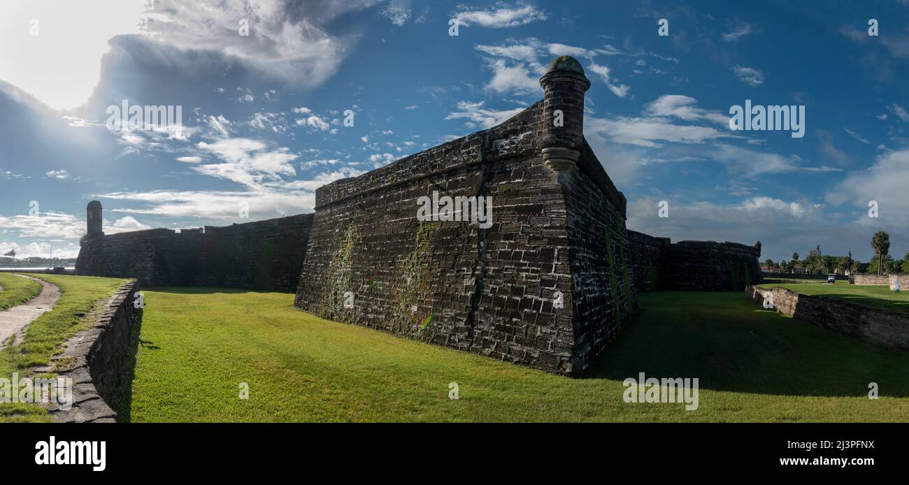 Das Castillo de San Marcos wurde in der 1600s erbauten und ältesten gemauerten Festung auf dem Festland der Vereinigten Staaten errichtet Stockfoto