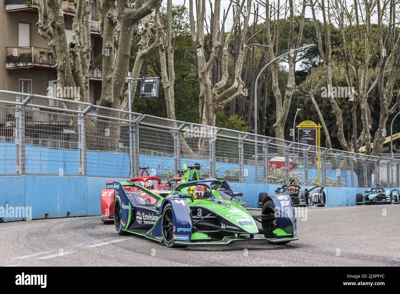 04 FRIJNS Robin (nld), Envision Racing, Audi e-tron FE07, Aktion während des ePrix von Rom 2022, 3. Treffen der ABB FIA Formel-E-Weltmeisterschaft 2021-22, auf dem Circuit Cittadino dellâ&#x80;&#X99;EUR vom 8. Bis 10. April in Rom, Italien - Foto: Gregory Lenormand/DPPI/LiveMedia Stockfoto