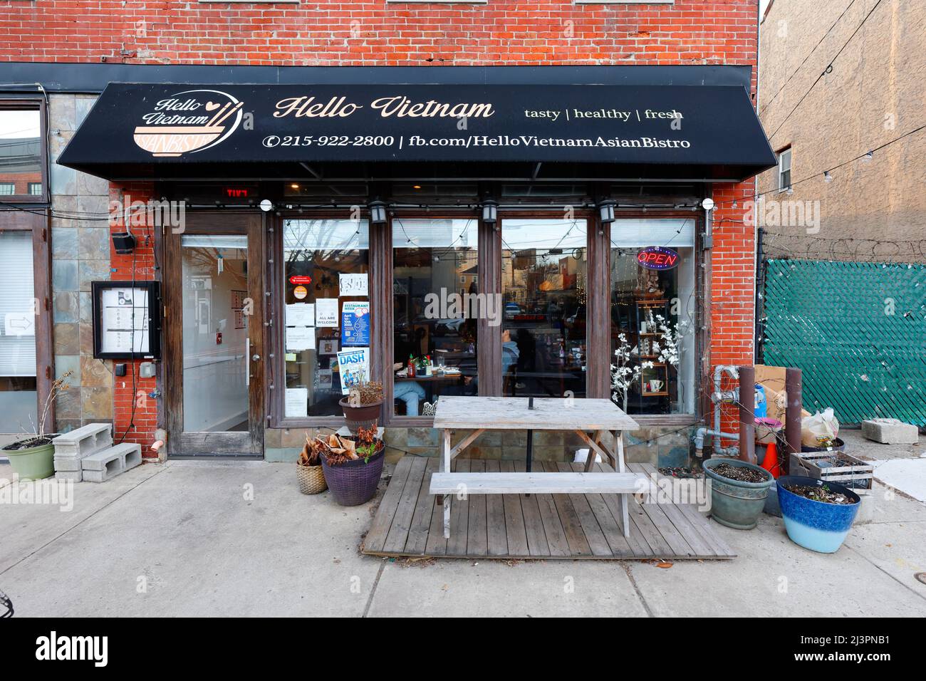 Hello Vietnam, 722 N 2. St, Philadelphia Foto von einem vietnamesischen Restaurant im Viertel Northern Liberties. Pennsylvania Stockfoto