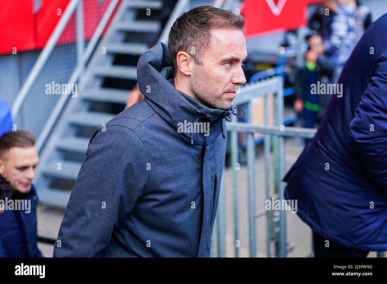 UTRECHT, NIEDERLANDE - 9. APRIL: Trainer Sjors Ultee von Fortuna Sittard während des niederländischen Eredivisie-Spiels zwischen FC Utrecht und Fortuna Sittard am 9. April 2022 im Stadion Galgenwaard in Utrecht, Niederlande (Foto: Joris Verwijst/Orange Picts) Stockfoto