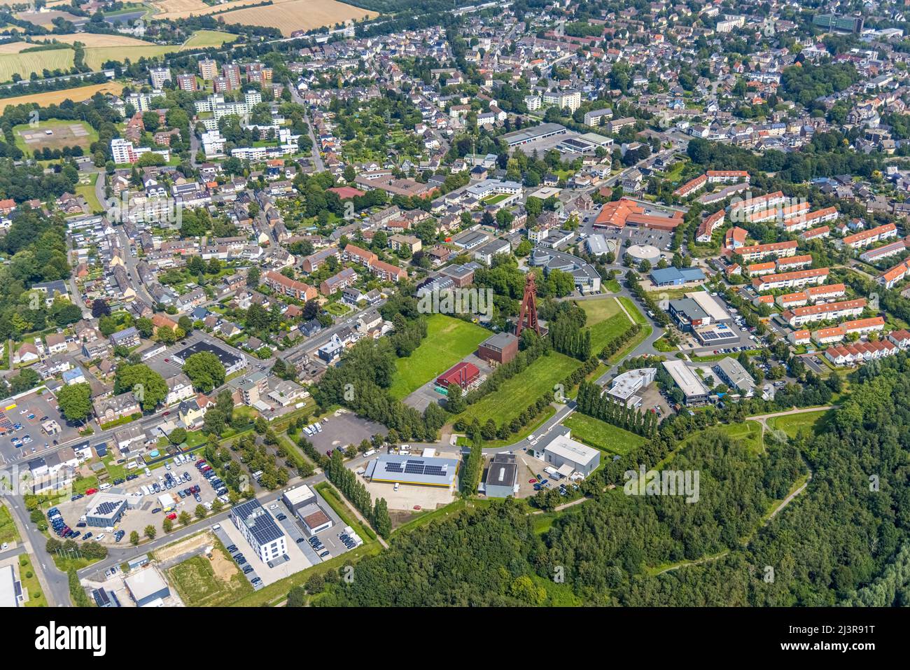 Luftaufnahme, BusinessInkubator und Technopark Kamen auf dem