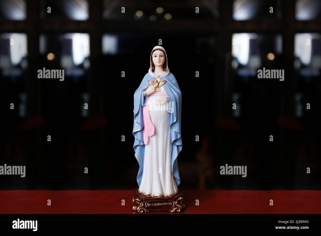 Statue des Bildes unserer Schwangeren, 'Nossa Senhora Gravida', 'Nossa Senhora do O' - Erwartung Stockfoto