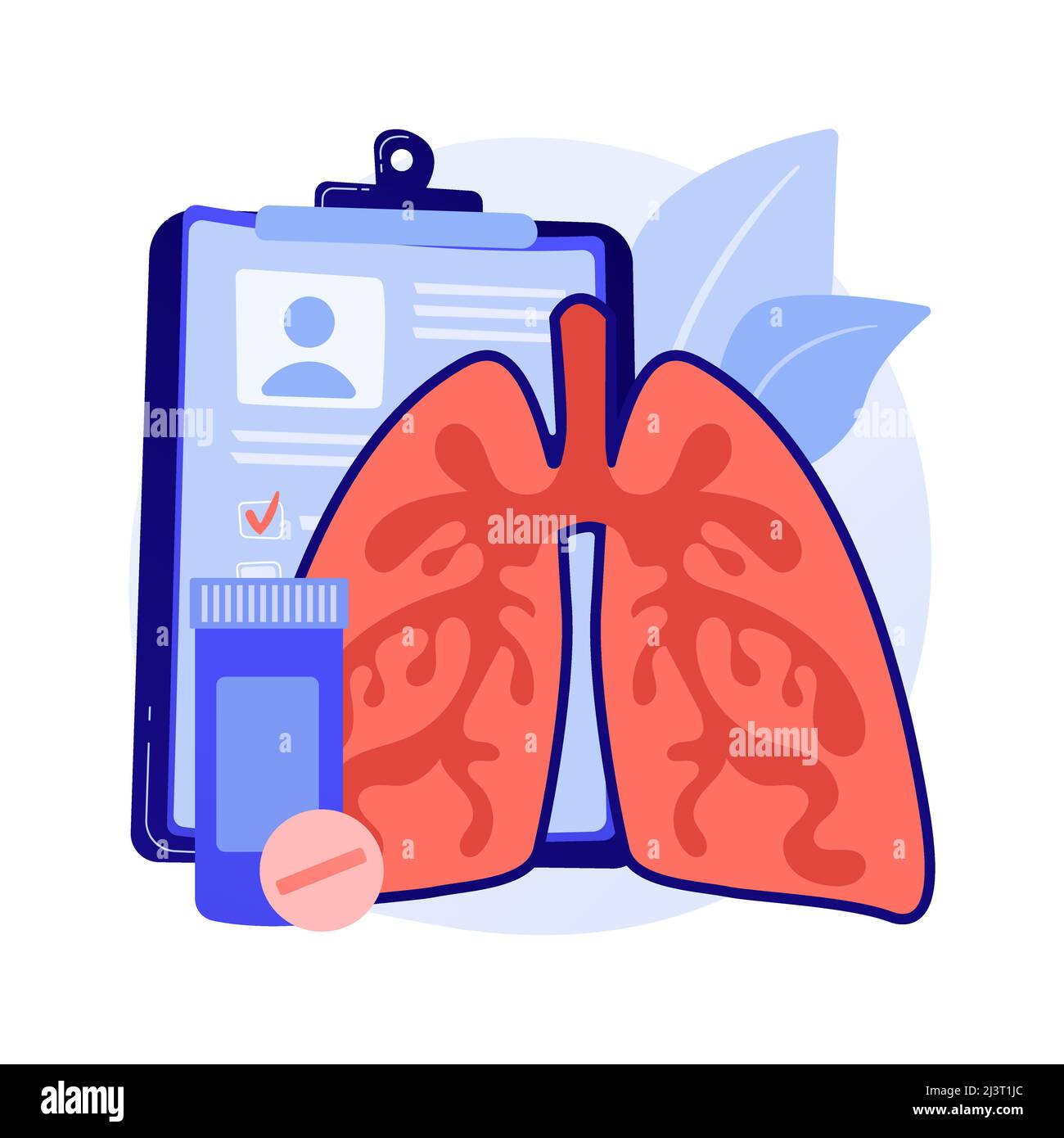 Chronisch obstruktive Lungenerkrankung abstrakte Konzept Vektor Illustration. Obstruktive Lungenerkrankung, chronische Bronchitis, Emphysem, COPD-Behandlung Stock Vektor