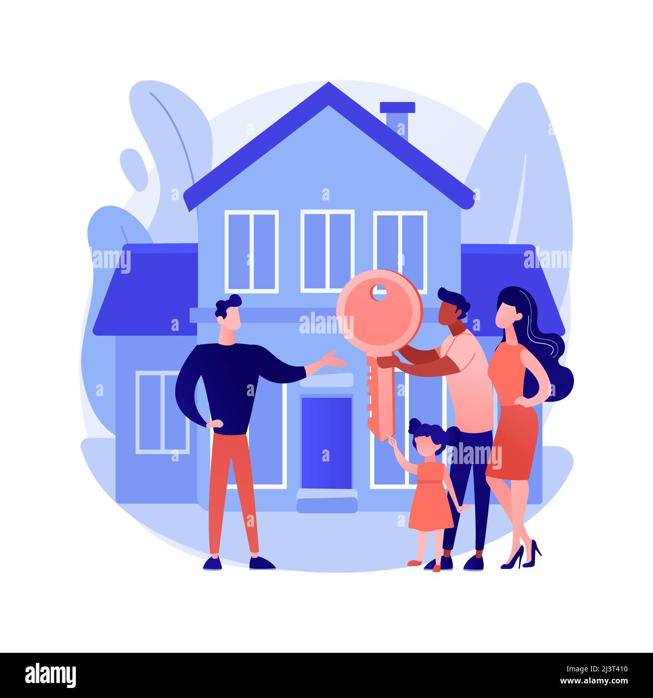 Immobilien abstraktes Konzept Vektor Illustration. Immobilienagentur, Wohn-, Industrie-, Gewerbeimmobilien-Markt, Investment-Portfolio, Haus Stock Vektor