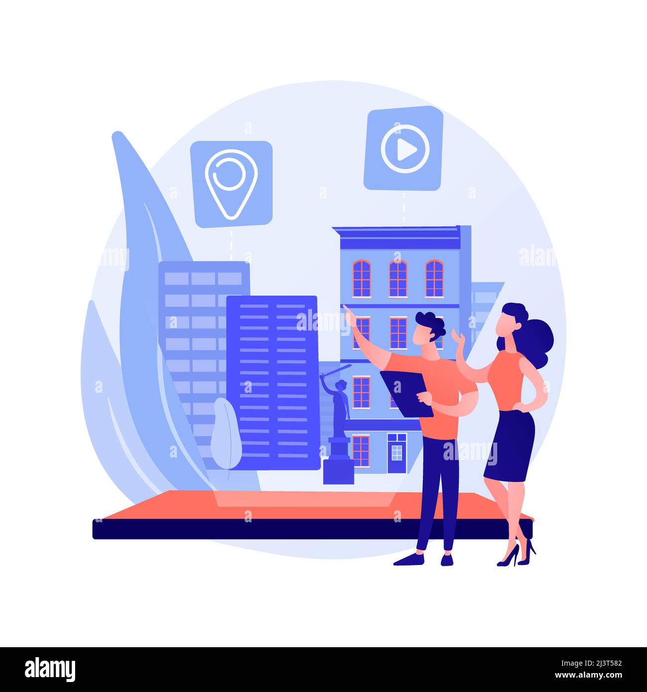 Interaktive Design Visualisierung abstrakte Konzept Vektor Illustration. Interaktive Visualisierung, Virtuality-Architektur, Virtual-Reality-Benutzererfahrung Stock Vektor