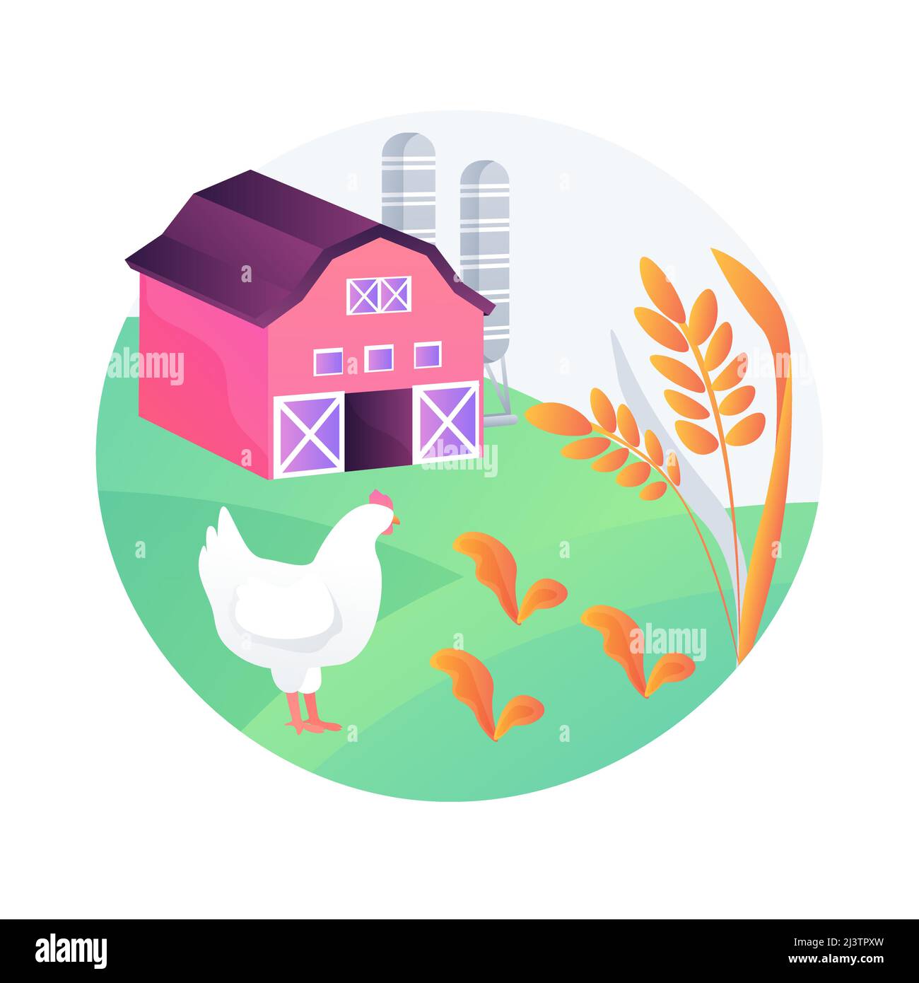 Nachhaltige Landwirtschaft abstrakte Konzept Vektor Illustration. Landwirtschaftsprozess, nachhaltige Ernährung, Ökologie orientiert wachsen, natürliche Ressourcen, s Stock Vektor