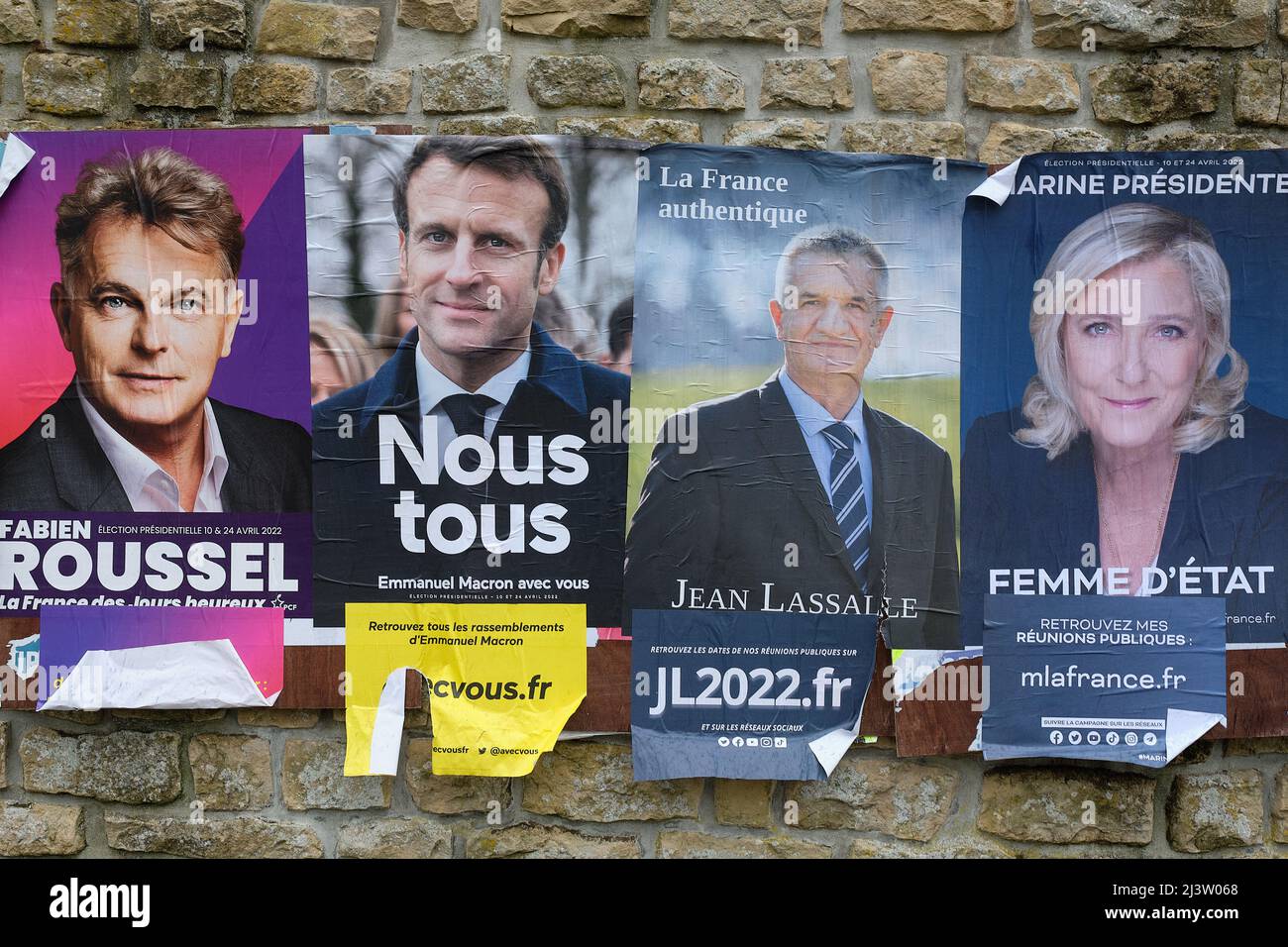 Wahlen in Frankreich 2022 Stockfoto