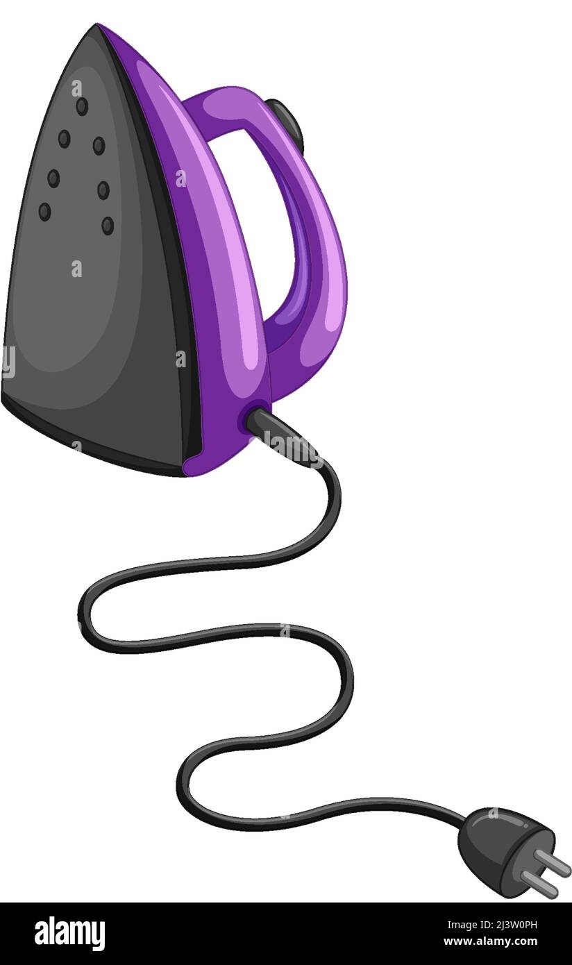 Elektrisches Eisen in violetter Farbabbildung Stock Vektor