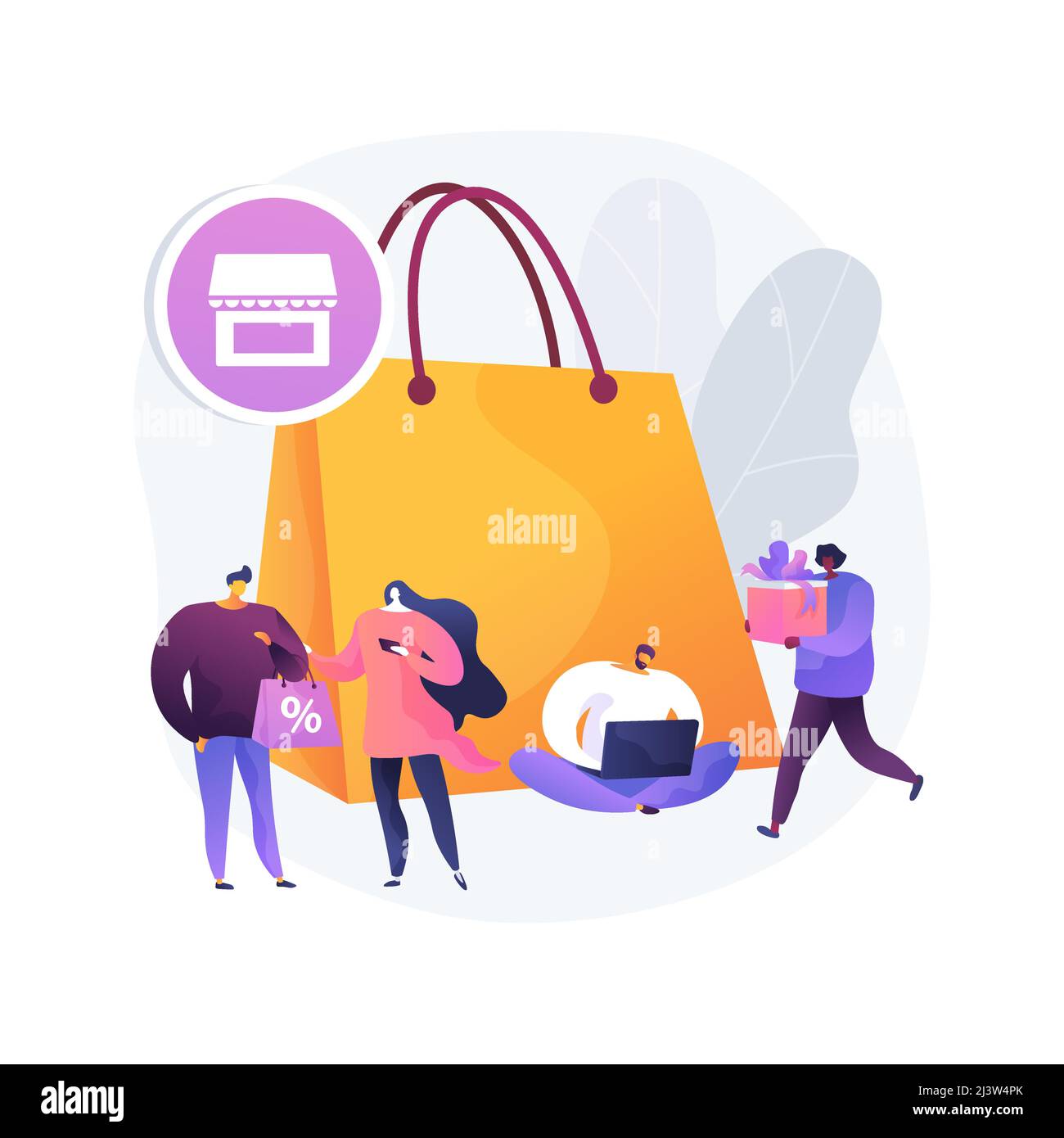 Konsumgesellschaft abstraktes Konzept Vektor Illustration. Konsum von Waren und Dienstleistungen, Zwangskauf, Shopaholic, Einzelhandel, Kunden hab Stock Vektor