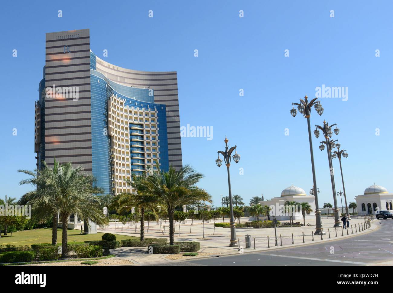 Moderne Gebäude in Abu Dhabi, VAE. Stockfoto