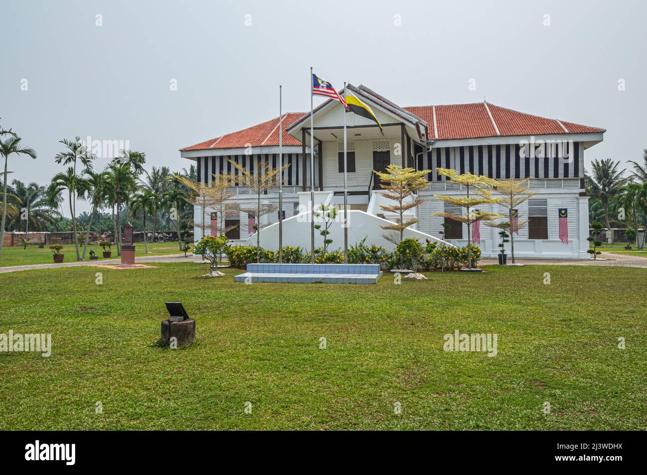 Das historische Fort von Kota Ngah Ibrahim oder Ngah Ibrahim in Matang in Perak, Malaysia. Stockfoto