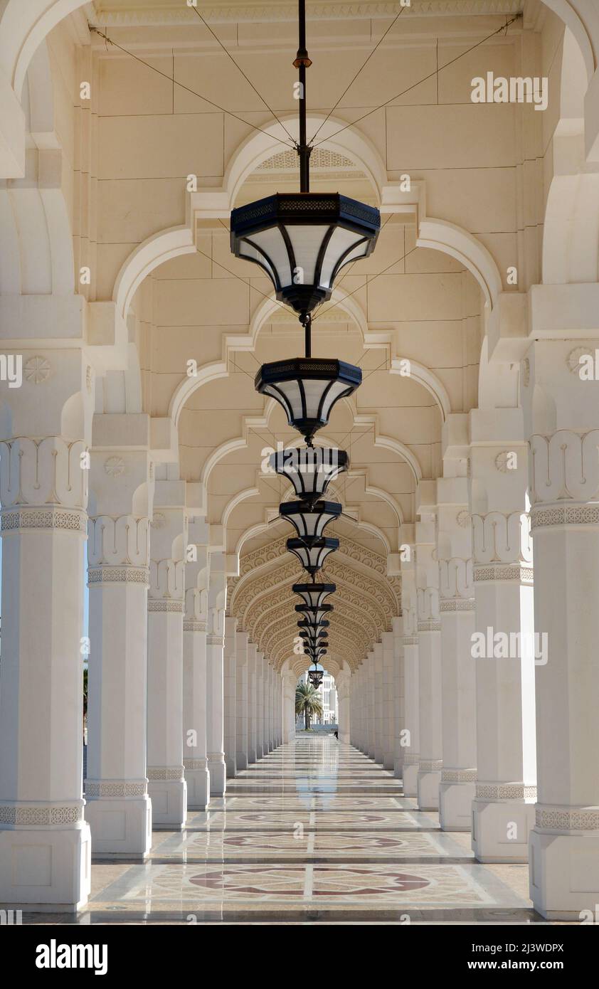Die schöne Qasr Al Watan - Presidential Palace in Abu Dhabi, VAE. Stockfoto