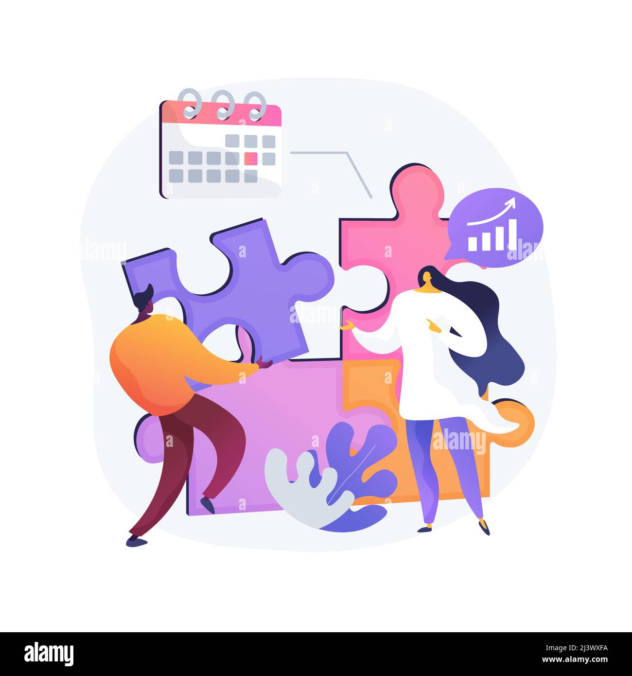 Projektabwicklung abstrakte Konzept Vektor Illustration. Projektplanung, erfolgreiches Management, Zeit und Budget, Kundenerwartungen, Helpdesk-Software Stock Vektor