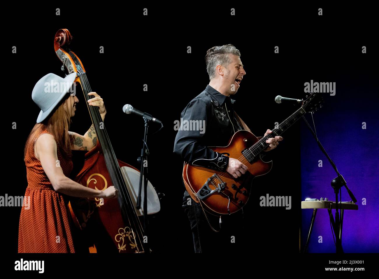 Mailand Italien 8 April 2022 Lovesick Duo - Country Swing Rock and Roll Musik - live im Spazio Teatro 89 © Andrea Ripamonti / Alamy Stockfoto