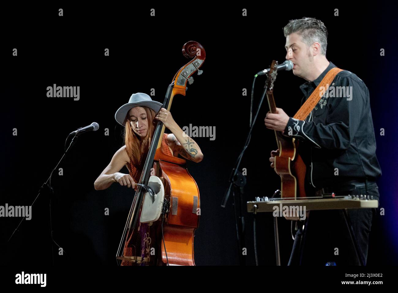 Mailand Italien 8 April 2022 Lovesick Duo - Country Swing Rock and Roll Musik - live im Spazio Teatro 89 © Andrea Ripamonti / Alamy Stockfoto
