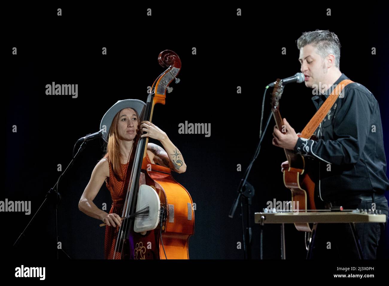 Mailand Italien 8 April 2022 Lovesick Duo - Country Swing Rock and Roll Musik - live im Spazio Teatro 89 © Andrea Ripamonti / Alamy Stockfoto