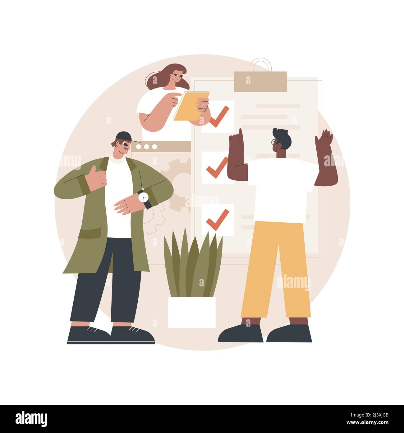 Projektabwicklung abstrakte Konzept Vektor Illustration. Projektplanung, erfolgreiches Management, Zeit und Budget, Kundenerwartungen, Helpdesk-Software Stock Vektor