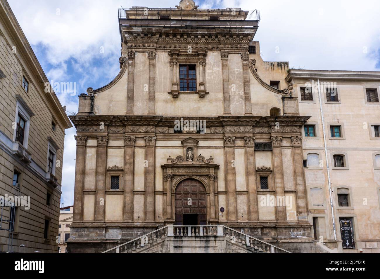 Santa Caterino, Palermo, Sizilien, Italien. Die Kirche der hl. Katharina von Alexandria. Eine römisch-katholische Kirche im Jahr 1310. Stockfoto