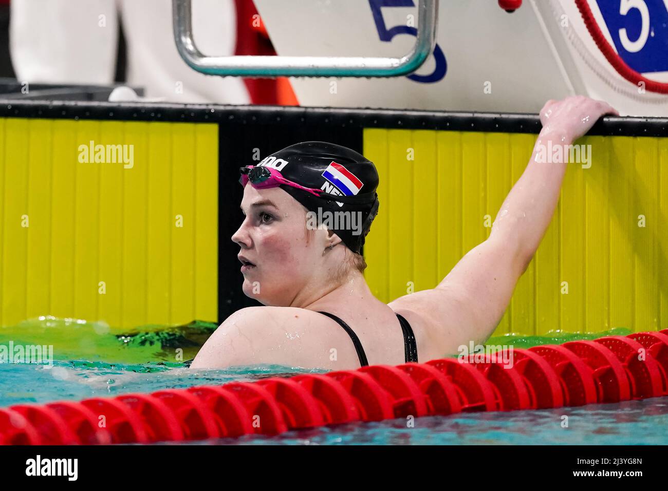 EINDHOVEN, NIEDERLANDE 10. APRIL Imani de de Jong im Womens 400m