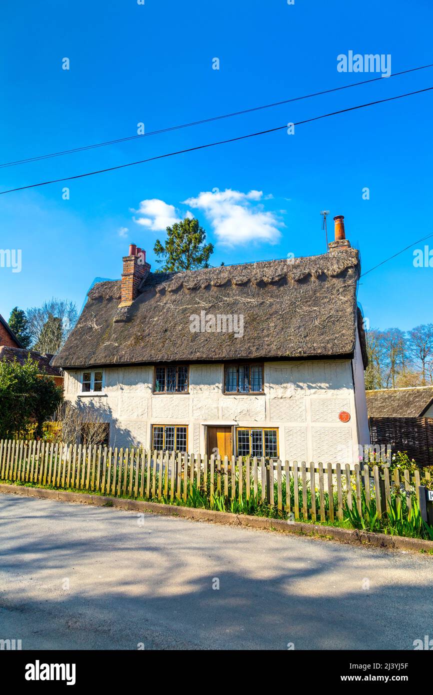 Außenansicht des Hauses, in dem George Orwell 1936-1940 im Dorf Wallington in der Nähe von Baldock, Hertfordshire, Großbritannien, lebte Stockfoto