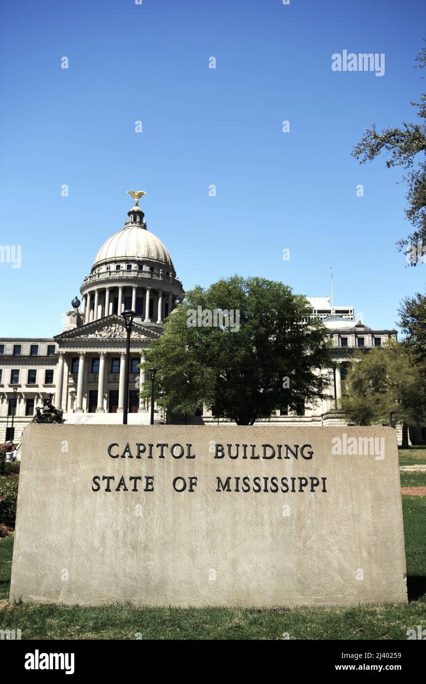 Die Mississippi State Capital in Jackson, Mississippi. Stockfoto