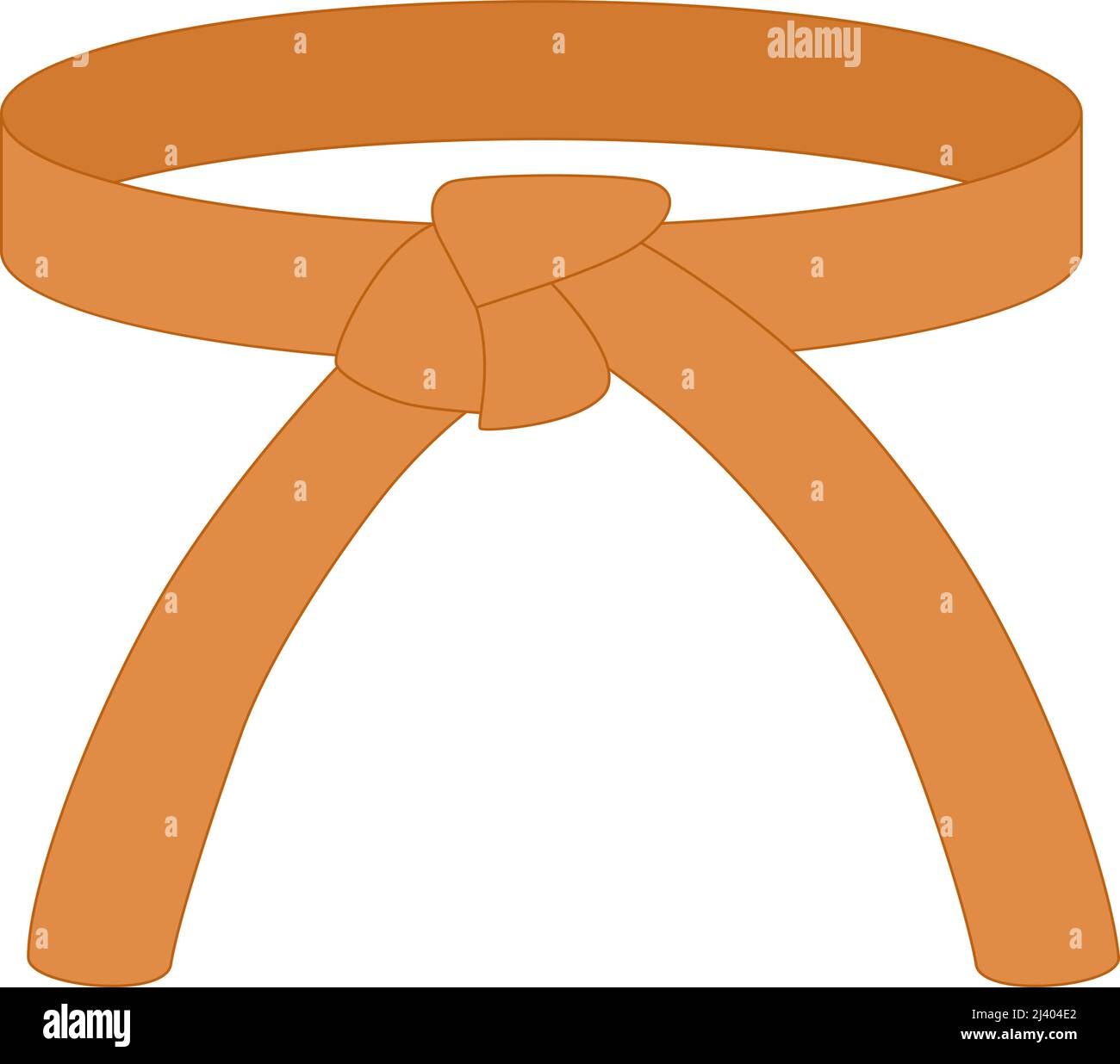 Karate Gürtel orange Farbe isoliert auf weißem Hintergrund. Design-Ikone  der japanischen Kampfkunst im flachen Stil. Vektorgrafik Stock-Vektorgrafik  - Alamy