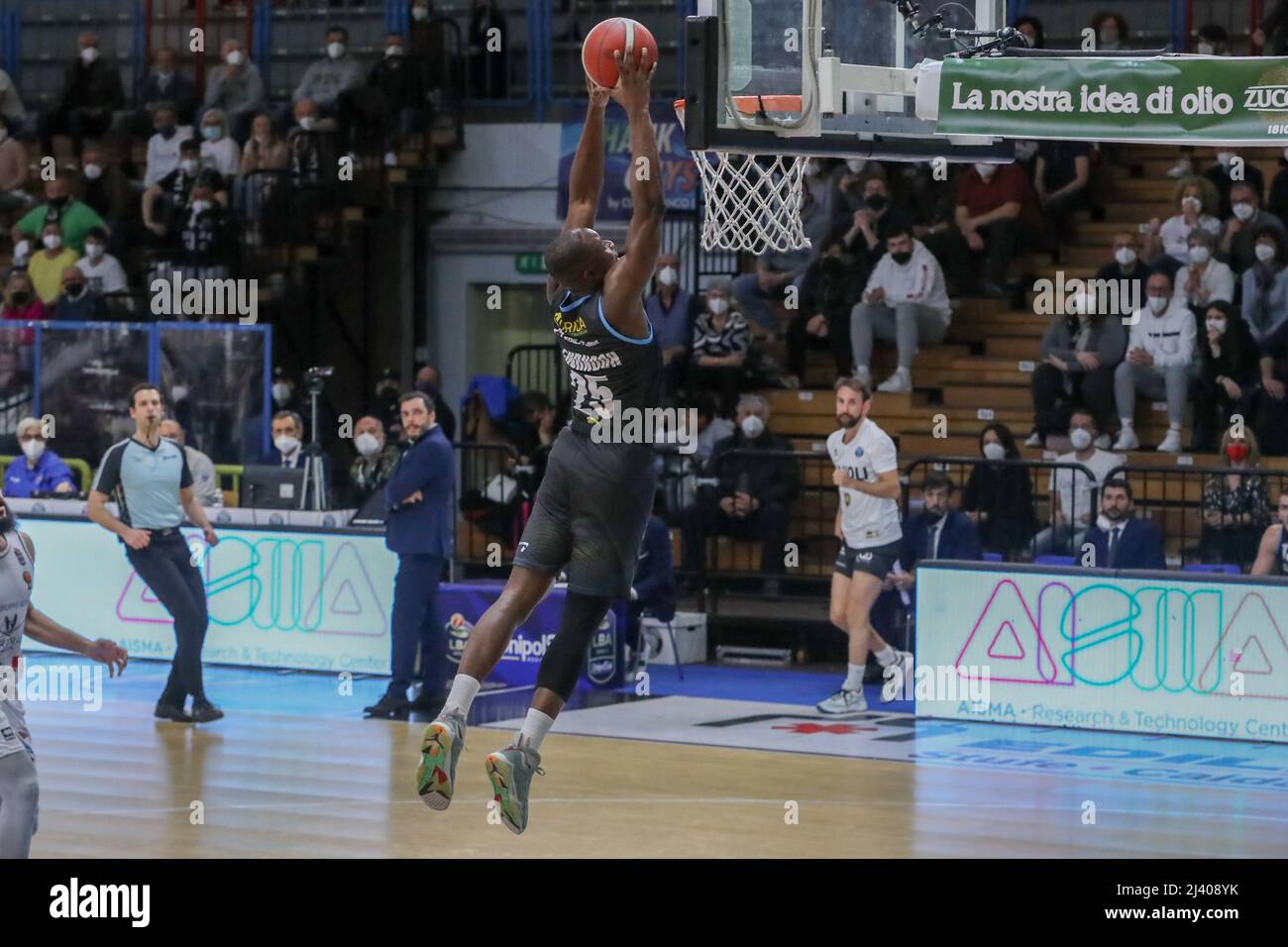 David Cournhooh (Vanoli Cremona) während der Vanoli Basket Cremona gegen Bertram Derthona Tortona, Italienische Basketball A Serie Championship in Cremona, Italien, April 10 2022 Stockfoto