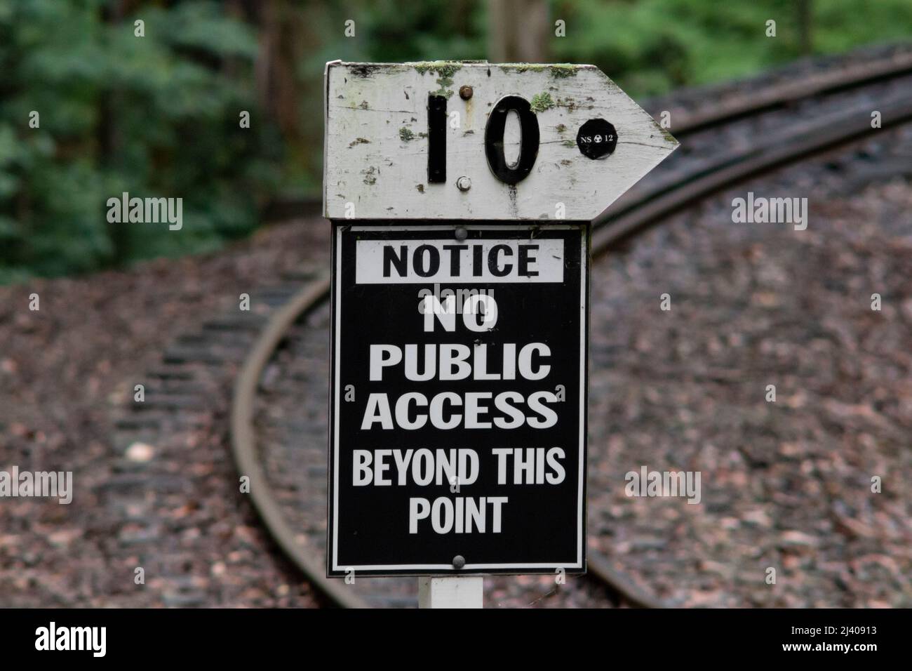 Puffing Billy Steam Train Tracks in den Dandenong Ranges Stockfoto