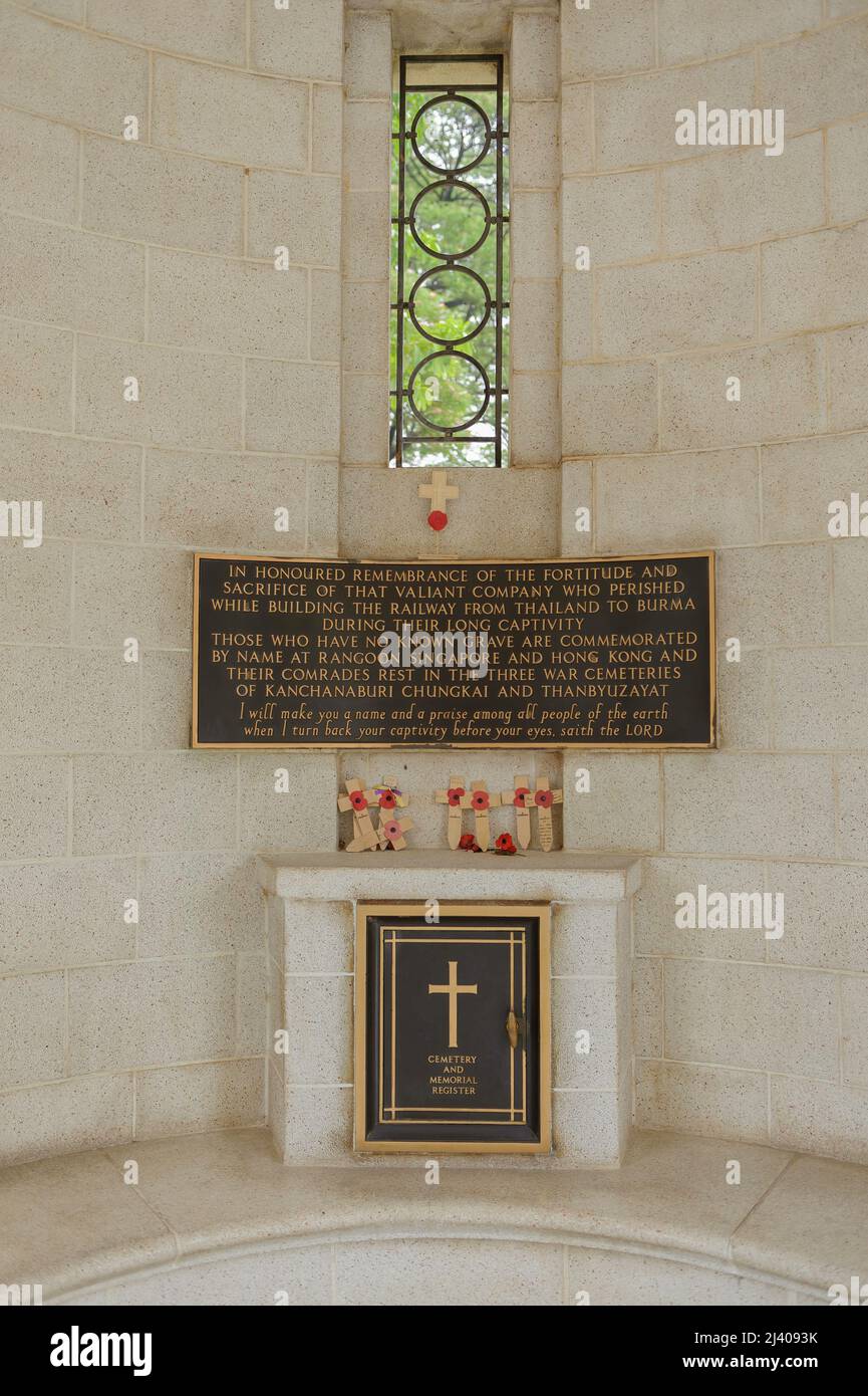 Kanchanaburi Cemetry, Thailand Stockfoto