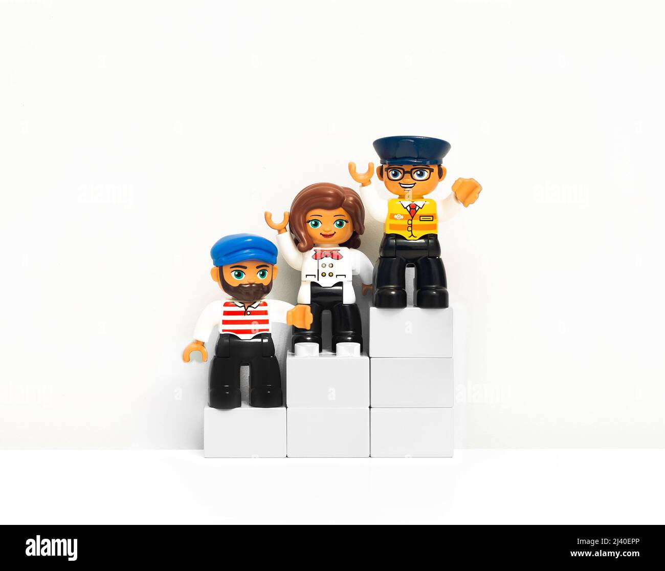 2021: LEGO Konstruktor Friends Serie, das Team Stockfoto