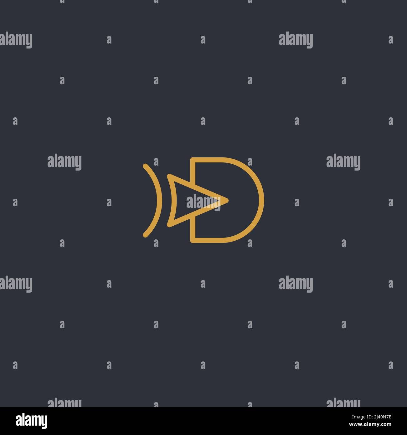 Alphabet Anfangsbuchstabensymbol Logo AD oder da Stock Vektor
