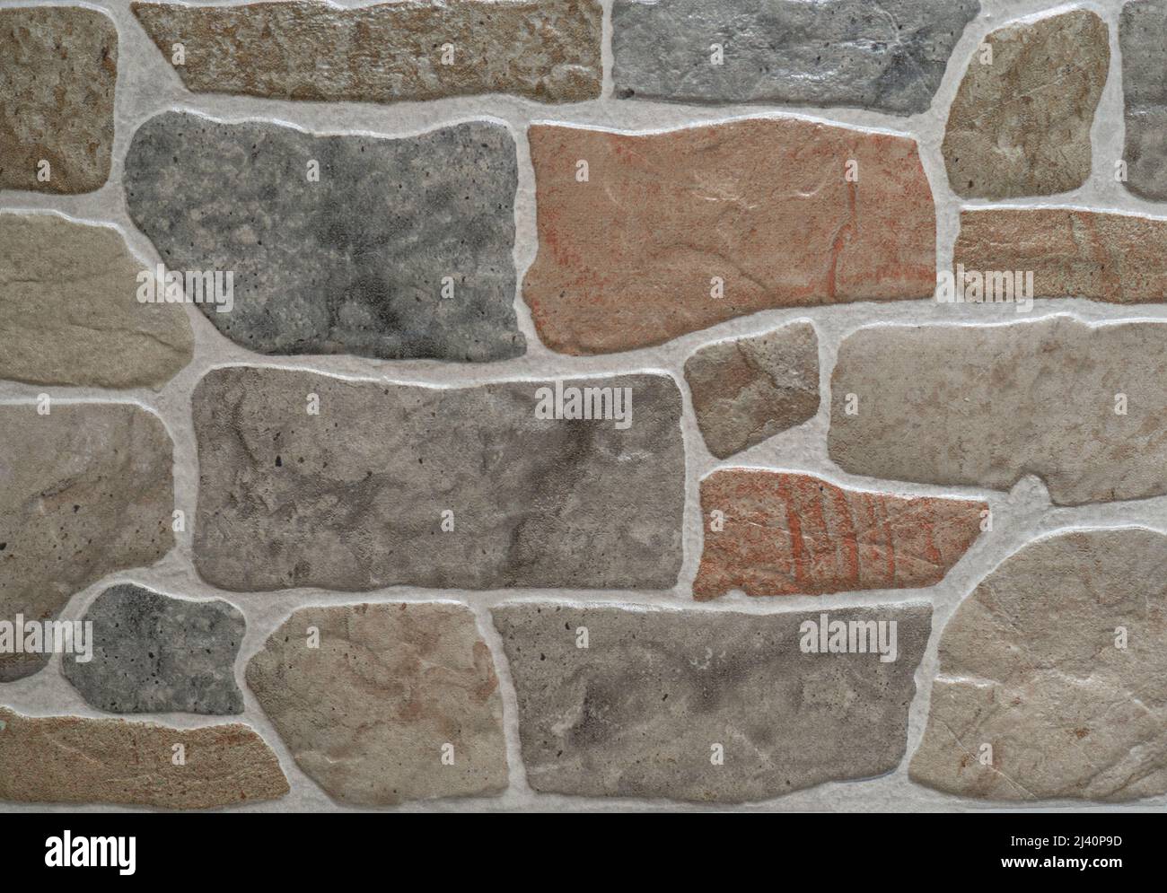 Renovierung von alten Häusern, Granitverkleidung für Innenräume Stockfoto