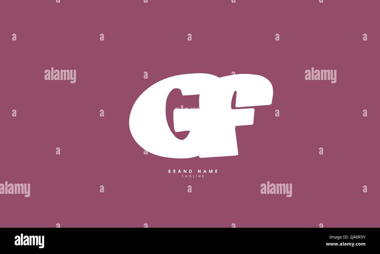 Buchstabenbuchstaben Initialen Monogramm Logo GF, FG, G und F Stock Vektor