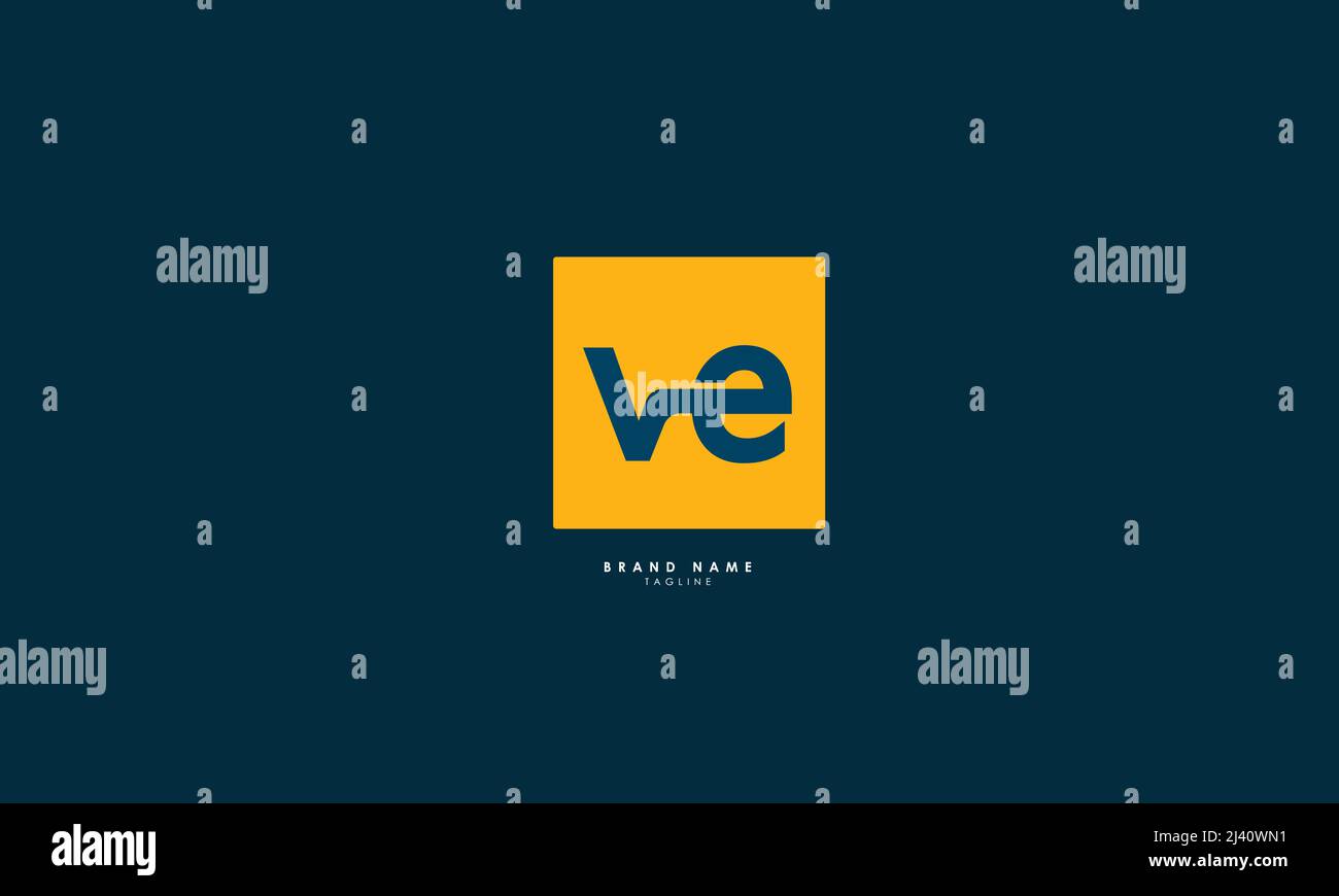 Buchstabenbuchstaben Initialen Monogramm-Logo VE, EV, V und E Stock Vektor