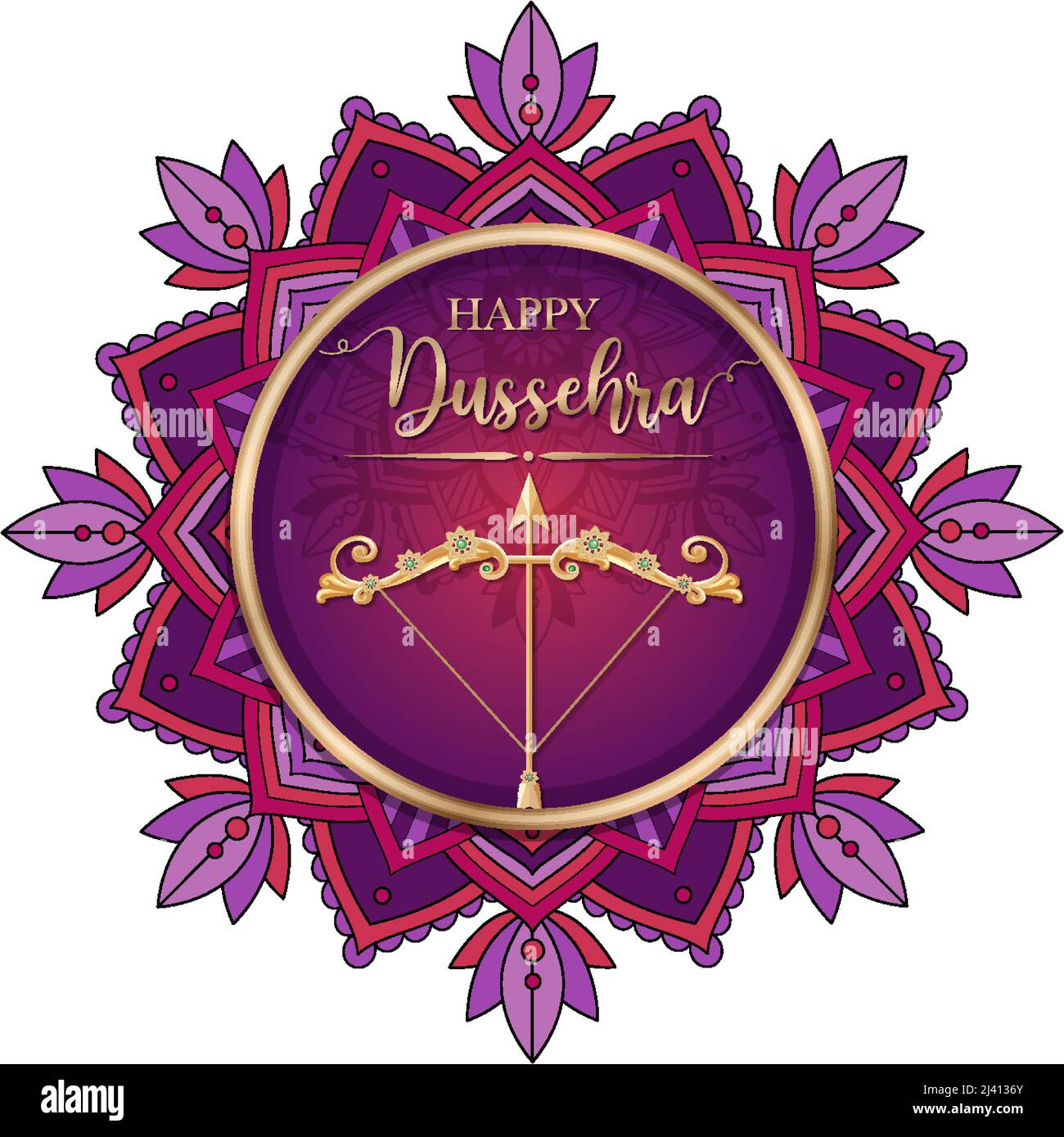 Happy Dussehra Festival Poster Design Illustration Stock Vektor