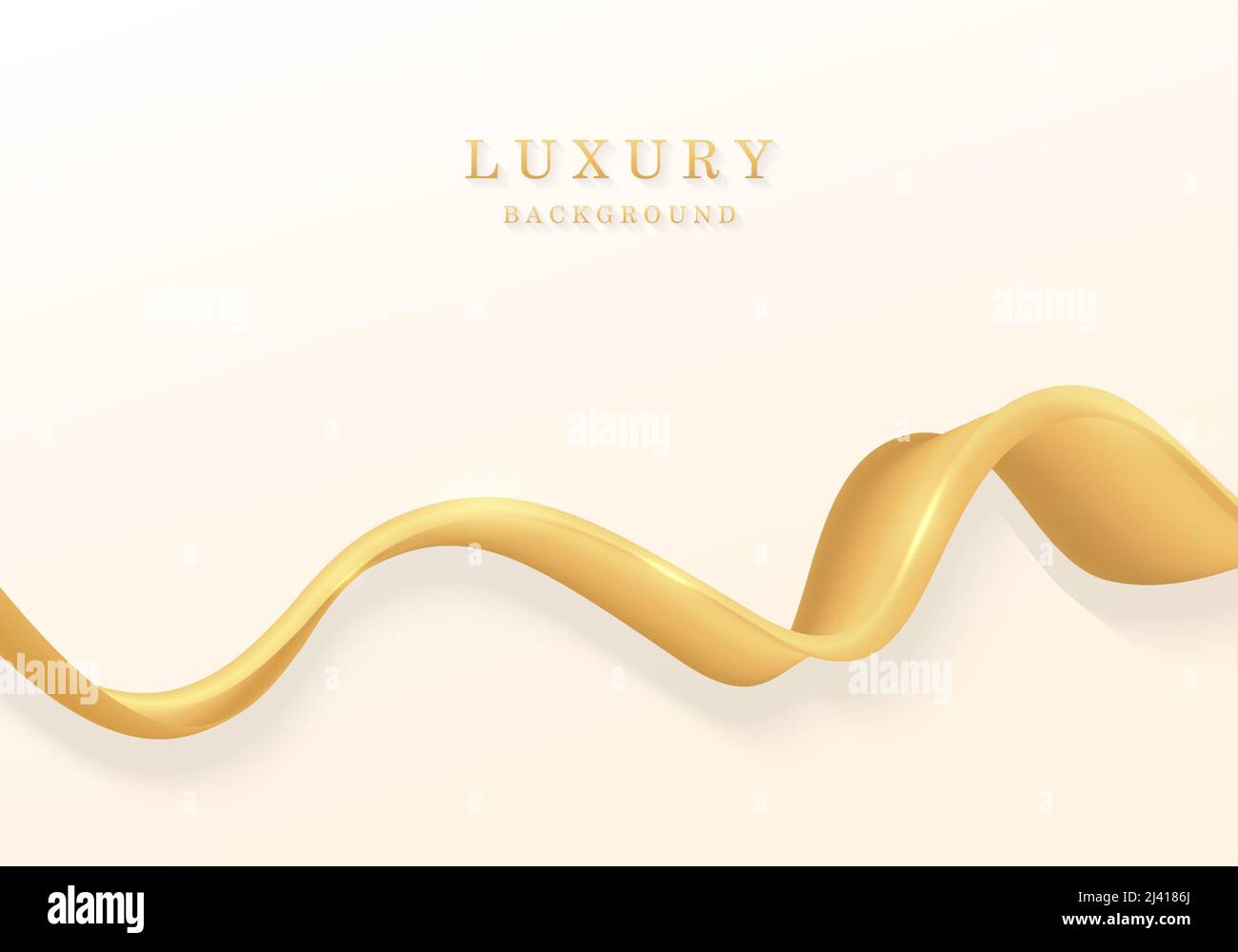 Abstraktes Luxus-Metallic-Seidenmix-Design dekorativ. Gut organisiert, Objekt zur Verwendung isolieren. Illustrationsvektor Stock Vektor