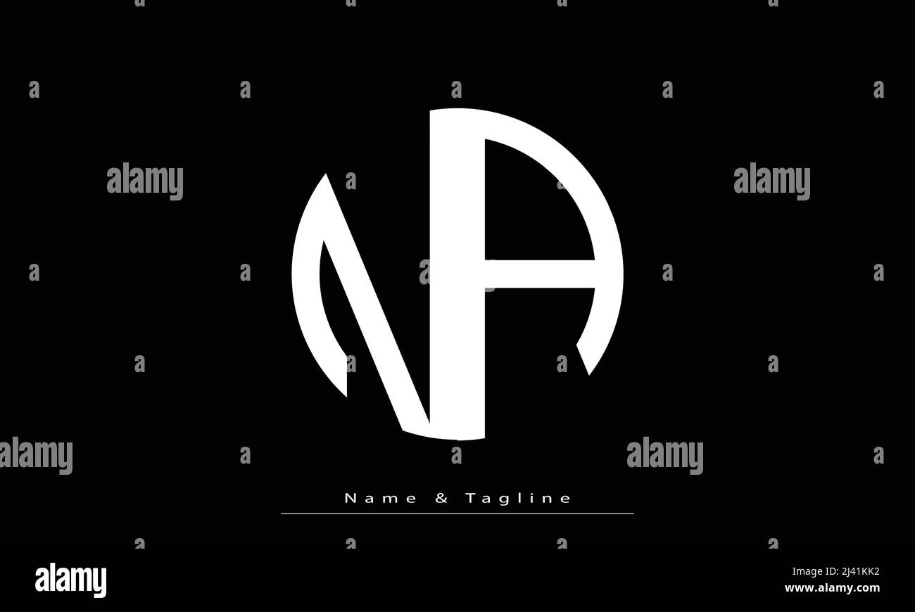Alphabet Buchstaben Initialen Monogramm Logo NA , AN Stock Vektor